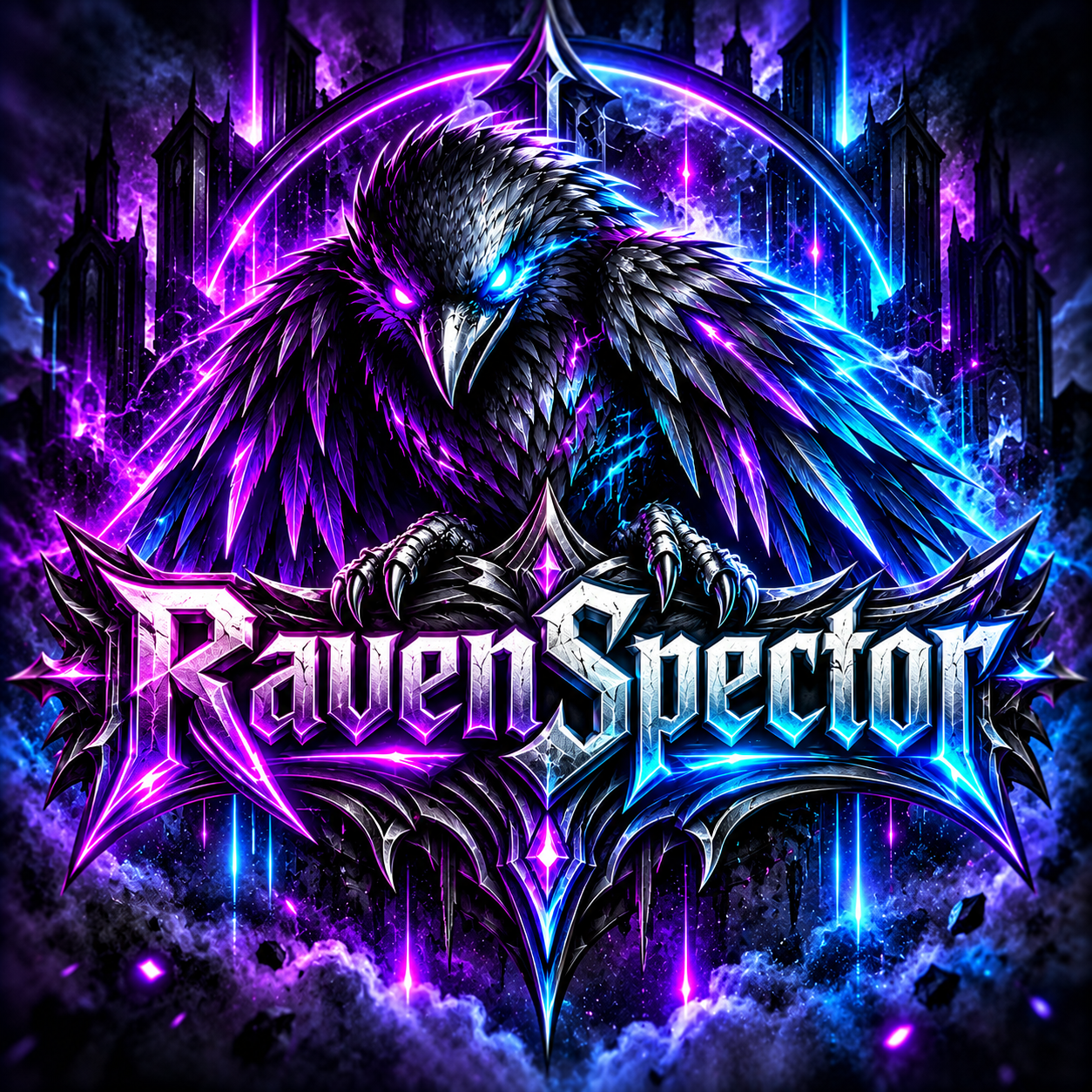 RavenSpector original gothic raven gaming logo
